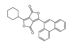 1-cyclohexyl-4-phenanthren-9-ylfuro[3,4-c]furan-3,6-dione结构式