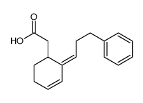 2-[2-(3-phenylpropylidene)cyclohex-3-en-1-yl]acetic acid Structure