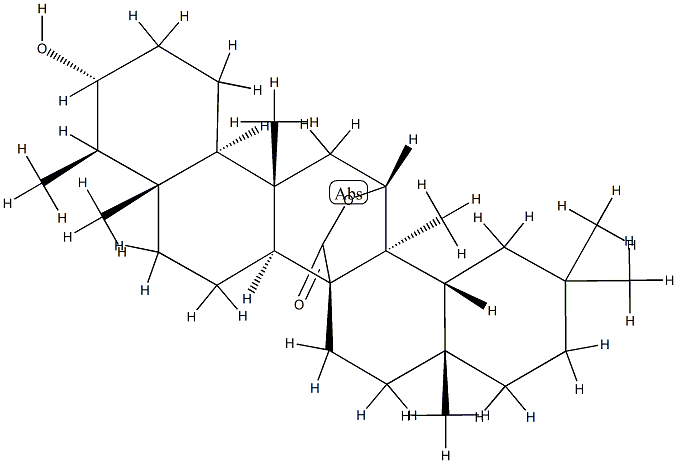3α,12β-Dihydroxy-D:A-friedooleanan-26-oic acid 26,12-lactone结构式