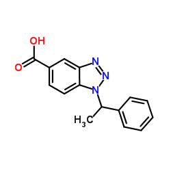 1-(1-Phenylethyl)-1H-benzotriazole-5-carboxylic acid Structure