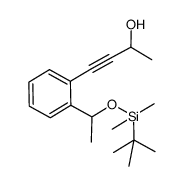 4-(2-(1-((tert-butyldimethylsilyl)oxy)ethyl)phenyl)but-3-yn-2-ol结构式