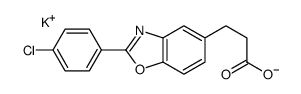 potassium 2-(4-chlorophenyl)benzoxazole-5-propionate结构式