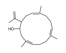 3,7,11-trimethyl-14-prop-1-en-2-ylcyclotetradeca-3,7,11-trien-1-ol Structure