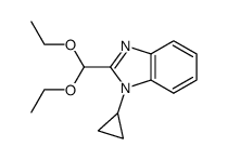 1-cyclopropyl-2-(diethoxymethyl)-1H-benzimidazole Structure