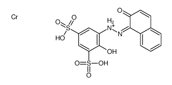 hydrogen [4-hydroxy-5-[(2-hydroxy-1-naphthyl)azo]benzene-1,3-disulphonato(4-)]chromate(1-)结构式