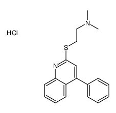 N,N-dimethyl-2-(4-phenylquinolin-2-yl)sulfanylethanamine,hydrochloride结构式