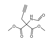 formylamino-prop-2-ynyl-malonic acid dimethyl ester结构式