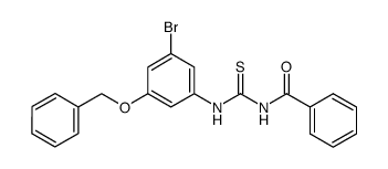 N-[(3-benzyloxy-5-bromophenyl)carbamothioyl]benzamide结构式