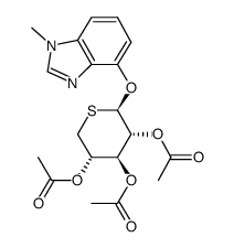 1-methyl-1H-benzimidazol-4-yl 2,3,4-tri-O-acetyl-5-thio-β-D-xylopyranoside Structure