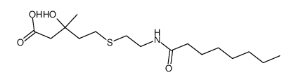 9-Aza-3-hydroxy-3-methyl-10-oxo-6-thiaheptadecanoic acid结构式