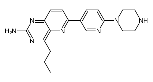 4-n-propyl-6-(2-(piperazin-1-yl)-pyridin-5-yl)pyrido[3,2-d]pyrimidin-2-ylamine Structure