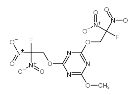 2-Methoxy-4,6-bis(2-fluoro-2,2-dinitroethoxy)-1,3,5-triazine结构式