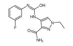 1-Ethyl-4-{[(3-fluorophenyl)carbamoyl]amino}-1H-pyrazole-3-carbox amide Structure