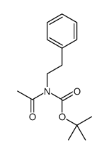 tert-butyl N-acetyl-N-(2-phenylethyl)carbamate结构式