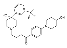 1-[4-(4-hydroxypiperidin-1-yl)phenyl]-4-[4-hydroxy-4-[3-(trifluoromethyl)phenyl]piperidin-1-yl]butan-1-one结构式