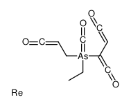 2-[ethyl-(oxomethylidene)-(3-oxoprop-2-enyl)-λ5-arsanyl]buta-1,3-diene-1,4-dione,rhenium Structure