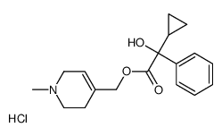 (1-methyl-1,2,3,6-tetrahydropyridin-1-ium-4-yl)methyl 2-cyclopropyl-2-hydroxy-2-phenylacetate,chloride结构式
