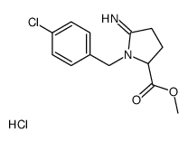 methyl 1-[(4-chlorophenyl)methyl]-5-iminopyrrolidine-2-carboxylate,hydrochloride Structure