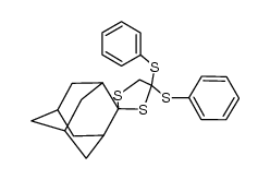 4',4'-bis(phenylthio)spiro[adamantane-2,2'-(1,3)-dithiolane] Structure