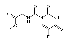 ethyl 2-(5-fluoro-2,4-dioxo-1,2,3,4-tetrahydropyrimidine-1-carboxamido)acetate结构式