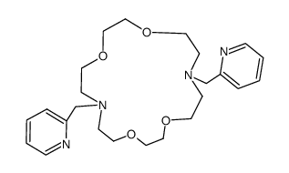 7,16-bis(2-pyridylmethyl)-1,4,10,13-tetraoxa-7,16-diazacyclo-octadecane Structure