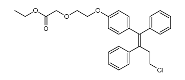 (Z)-{2-[4-(4-chloro-1,2-diphenyl-but-1-enyl)-phenoxy]-ethoxy}-acetic acid ethyl ester Structure