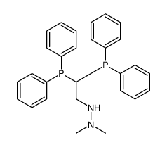 2-[2,2-bis(diphenylphosphanyl)ethyl]-1,1-dimethylhydrazine结构式