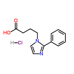 4-(2-Phenyl-1H-imidazol-1-yl)butanoic acid hydrochloride (1:1) Structure