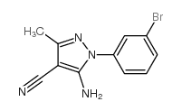 5-Amino-1-(3-bromophenyl)-3-methyl-1H-pyrazole-4-carbonitrile Structure