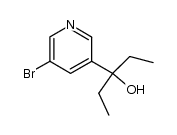 bromo-3 (ethyl-1 propanol-1)-5 pyridine Structure