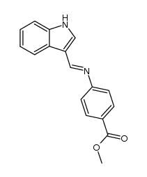 methyl 4-(1H-indol-3-ylmethyleneimino)-benzoate结构式