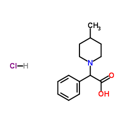 (4-Methyl-1-piperidinyl)(phenyl)acetic acid hydrochloride (1:1)结构式