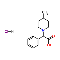 (4-Methyl-1-piperidinyl)(phenyl)acetic acid hydrochloride (1:1) Structure