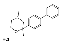 2,4-dimethyl-2-(4-phenylphenyl)morpholine,hydrochloride Structure