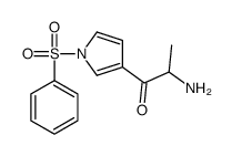 2-amino-1-[1-(benzenesulfonyl)pyrrol-3-yl]propan-1-one Structure