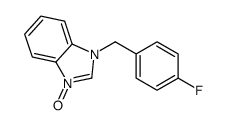 1-[(4-fluorophenyl)methyl]-3-oxidobenzimidazol-3-ium Structure