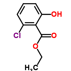 2-氯-6-羟基苯甲酸乙酯结构式