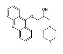 1-acridin-9-yloxy-3-(4-methylpiperazin-1-yl)propan-2-ol结构式