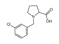 1-(3-chlorobenzyl)pyrrolidine-2-carboxylic acid Structure