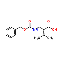 Cbz-(R)-2-(氨基甲基)-3-甲基丁酸结构式