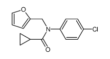 N-(4-chlorophenyl)-N-(furan-2-ylmethyl)cyclopropanecarboxamide Structure