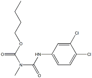 butyl n-(n-(3,4-dichlorophenyl)carbamoyl)-n-methylcarbamate structure