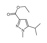 1H-pyrazole-3-carboxylic acid, 1-Methyl-5-(1-Methylethyl)-, ethyl ester structure
