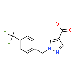 1-[4-(Trifluoromethyl)benzyl]-1H-pyrazole-4-carboxylic acid Structure