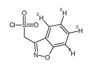 Benzo[d]isoxazol-3-yl-methanesulfonyl-d4 Chloride结构式