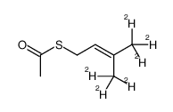 S-[4,4,4-trideuterio-3-(trideuteriomethyl)but-2-enyl] ethanethioate结构式