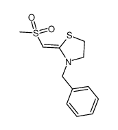 N-benzyl-2-[(Z)-(methylsulfonyl)methylidene]thiazolidine结构式