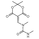 2,2-dimethyl-5-(N-methyl-N-methylcarbamoylaminomethylene)-1,3-dioxane-4,6-dione结构式