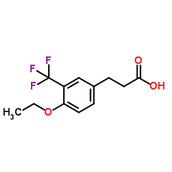 3-[4-Ethoxy-3-(trifluoromethyl)phenyl]propanoic acid结构式