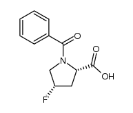 (2S,4S)-1-benzoyl-4-fluoropyrrolidine-2-carboxylic acid结构式
